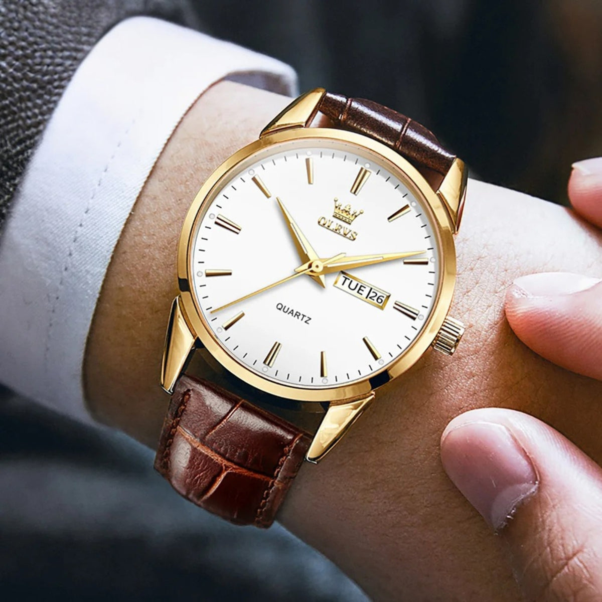 Relógio Elegante em Couro - Marsiak Executive