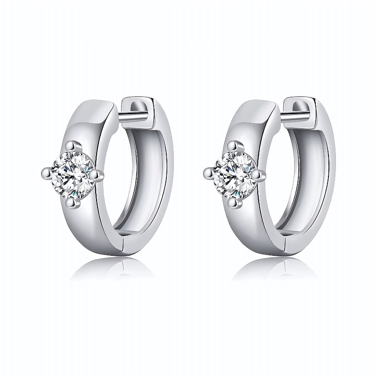 Brinco Argola em Moissanite – Virena Nuvia