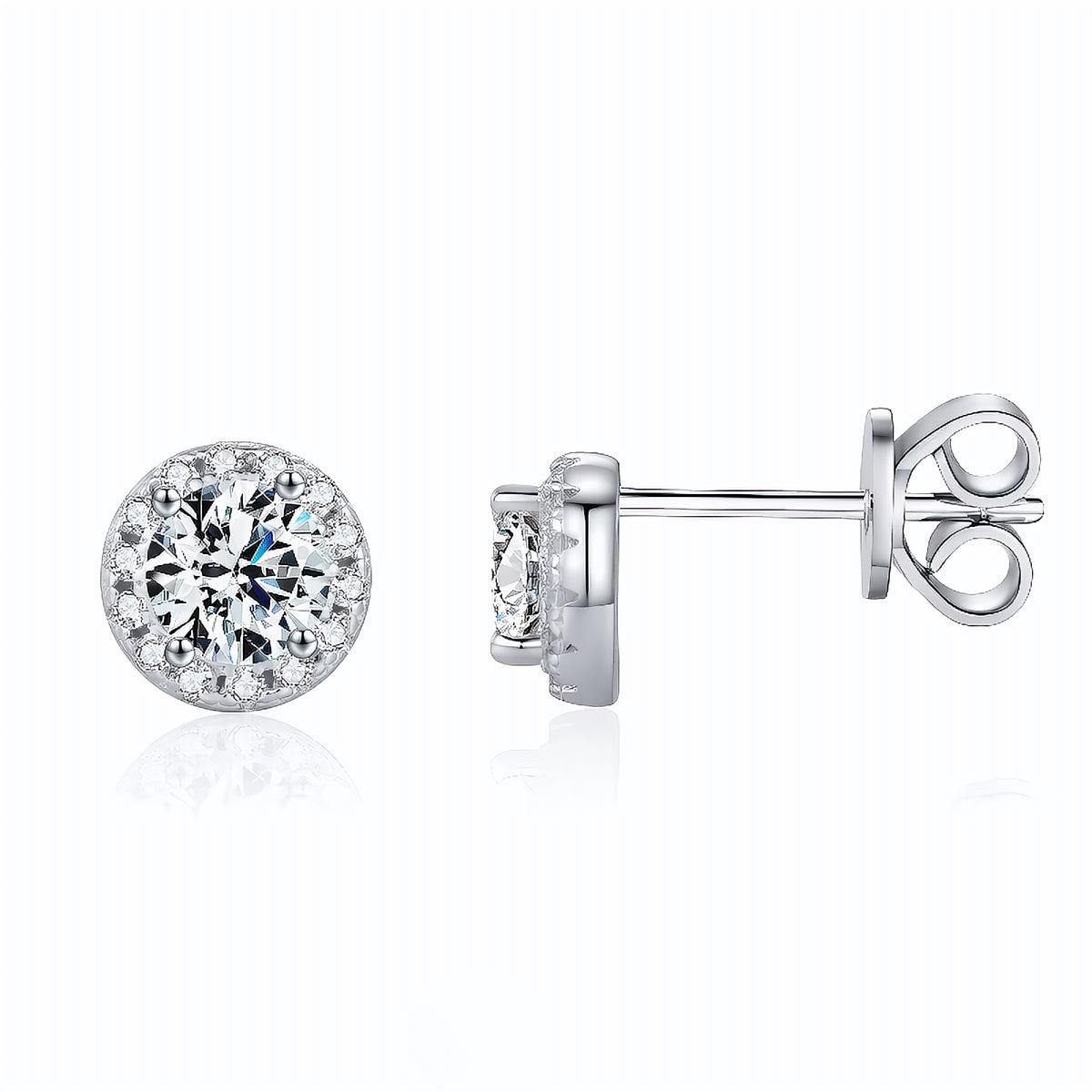 Brinco Ponto de Luz em Moissanite - Virena Elanie