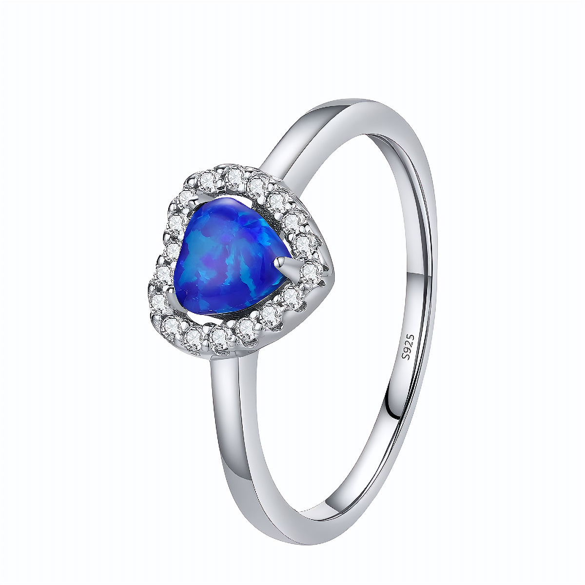 Anel Solitário em Prata 925 - Virena Blue Soul