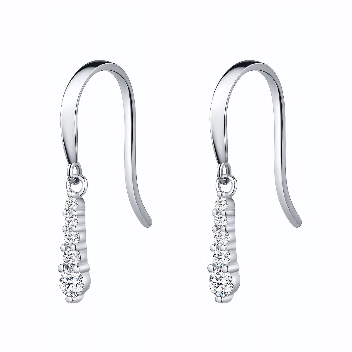 Brinco Gancho em Moissanite – Virena Lumys