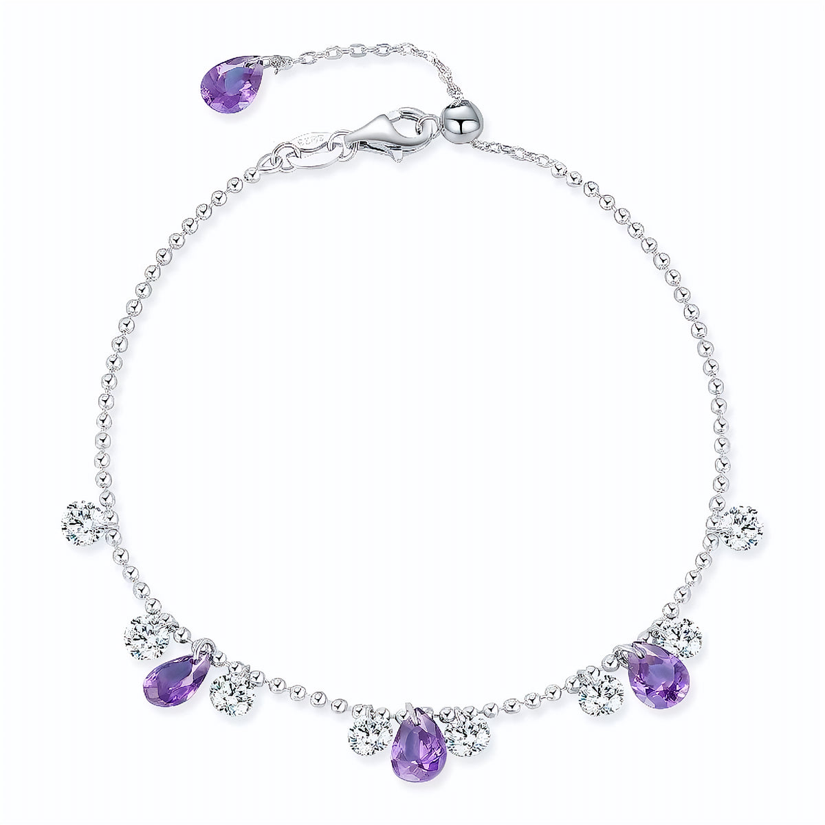 Pulseira em Prata 925 - Marsiak Ametista
